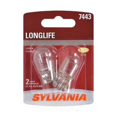 SYLVANIA 7443 Long Life Mini Bulb, 2 Pack